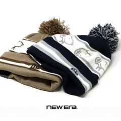 NEWERA (ニューエラ) ポンポンニット PEANUTS ピーナッツ スヌーピー ジャガード 柄 ニット帽子 大人用 防寒 ポンポン付き 帽子 SNOOPY ニットワッチ フリーサイズ 【MB】