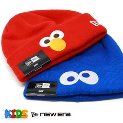 NEWERA (ニューエラ) キッズ ニット帽 セサミストリート 帽子 Kid's ベーシック カフニット SESAME STREET ニット帽子 エルモ クッキーモンスター レッド ブルー 【MB】