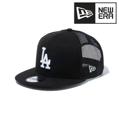 NEWERA (ニューエラ) 9FIFTY ロサンゼルス・ドジャース キャップ メンズ フラットバイザー メッシュキャップ 春夏 秋冬 帽子 フリーサイズ ブラック 【TB】