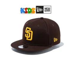 NEWERA (ニューエラ) キッズ キャップ 帽子 子ども サンディエゴ・パドレス ロゴキャップ Youth 9FIFTY ウォルナット バーントウッド 【TB】