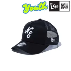 NEWERA (ニューエラ) キャップ キッズ Youth 9FORTY A-Frame トラッカー クラシックロゴ 涼しい 春夏 帽子 ロゴキャップ ブラック ホワイト 【TB】