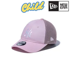 NEWERA (ニューエラ) キッズ Child 9TWENTY トラッカー ニューヨーク・ヤンキース キャップ ロゴ ベースボールキャップ フリーサイズ ピンク ホワイト 【MB】