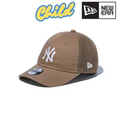NEWERA (ニューエラ) キッズ Child 9TWENTY トラッカー ニューヨーク・ヤンキース キャップ ロゴ ベースボールキャップ フリーサイズ カーキ ホワイト 【MB】