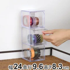 小物入れ 引き出し ミニ プラスチック クリア 卓上 透明 収納 3段 デスコシリーズ （ 約 幅24×奥行9.6×高さ8.3cm 小物収納 小物ケース 小物 アクセサリー コレクション ケース 卓上収納 日本製 コレクションケース ）)