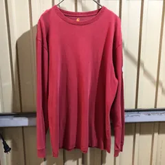 1971 Carhartt ロンT レッド M カーハート 長袖カットソー プリントロゴ 古着卸 アメリカ仕入