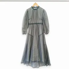 【パーティードレス】　グレー　長袖ワンピース　結婚式　発表会 お呼ばれ　[送料無料]