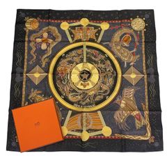 新品同様 HERMES エルメス シルク カレ90 Les Pivoines 芍薬 花柄