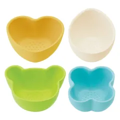 小鉢 4個セット 離乳食 キャンディカラー ミニ皿 離乳食用 突起付き 日本製 （ 皿 食器 ベビー 赤ちゃん 食洗機対応 電子レンジ対応 女の子 男の子 煮沸 食洗機 電子レンジ 対応 OK 容器 離乳食初期 ベビー用品 かわいい ）)