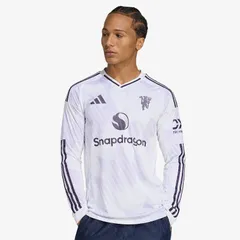 【送料無料・匿名配送】adidas アディダス マンチェスターユナイテッド 25/26 アウェイ 長袖 レプリカユニフォーム レプリカシャツ 白（ホワイト） 新品 正規品