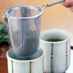 茶こし ママクック 深い茶こし （ 茶濾し ストレーナー 漉し器 ステンレス製 日本製 こし器 ティーストレーナー 粉ふるい器 茶こし器 茶濾し器 粉フルイ こし網 キッチン 料理用 キッチンツール 下ごしらえ 調理器具 ）)のサムネイル