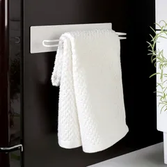 布巾掛け マグネット式 Blance ブランス ふきんハンガー （ ふきん掛け タオルハンガー フキン掛け 布巾ハンガー フキンハンガー タオルバー タオル掛け タオルリング マグネット 磁石 冷蔵庫横 壁面収納 白 ）)のサムネイル