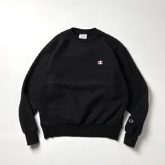 Champion チャンピオン リバースウィーブ M ブラック 黒 スウェット トレーナー 無地 目あり REVERSE WEAVE 90s VINTAGE ビンテージ ヴィンテージ 古着 コットン 裏起毛 厚手