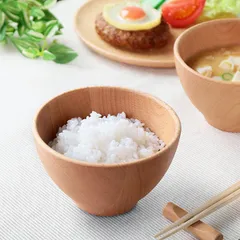 飯椀 260ml ライスボウル 木製 皿 食器 洋食器 天然木 ビーチ （ 茶碗 小鉢 ボウル 茶椀 木製ボウル 汁碗 木製食器 お茶碗 取り鉢 スープカップ おしゃれ カフェ風 木の器 ）)