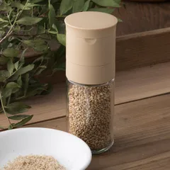 スパイスミル ごま用 セラミックペッパーミル ブラウン 貝印 （ 手動式 胡麻専用 ごまミル ごますり器 すり胡麻 すりごま すりゴマ 手動ミル 粉砕機 下ごしらえ キッチンツール キッチン用品 キッチン小物 ）)のサムネイル