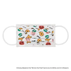 接触冷感プレミアムマスク くまのプーさん マスク 子ども用 （ 接触冷感マスク 子供 子ども用マスク ガーゼマスク 花粉 細菌飛沫 カット e-PTFEフィルタ ひんやり 蒸れにくい ノーズワイヤー入り プリーツ加工 快適 キャラクター ）)