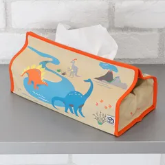 ティッシュケース アンファン ディノノウルス 恐竜 tente 吊り下げ （ ティッシュカバー ティシュ入れ ティッシュボックス 布製 壁掛け 置き型 ループ付き テンテ 着脱 簡単 おしゃれ 子ども部屋 プレイルーム リビング ダイニング ）)