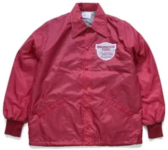 90s USA製 WASHINGTON STATE Cougars パッチ付き ボアライナー ナイロン コーチジャケット バーガンディ★ビンテージ カレッジ 裏ボア
