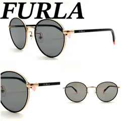 フルラ サングラス アイウェア メタル ブラック ゴールド ブルー 80223