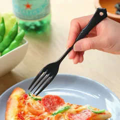 フォーク 19cm クラシカルノワール Classical Noir デザートフォーク ステンレス製 ホーロー 日本製 （ テーブルフォーク 洋食器 カトラリー 黒い食器 琺瑯 黒 おしゃれ かわいい ）)