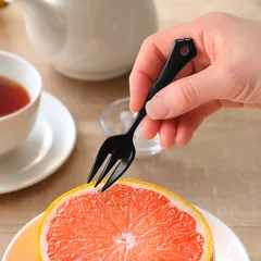 フォーク 11cm クラシカルノワール Classical Noir プチ ステンレス製 ホーロー 日本製 （ ヒメフォーク 洋食器 カトラリー 黒い食器 フルーツ デザート 琺瑯 黒 おしゃれ かわいい ）)