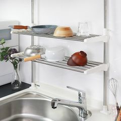 新品未使用】足立製作所 コンロ脇キッチンツールフック＆スパイス 