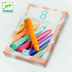クレヨン 8色 子供用 水性 パステルジェル スウィート （ ジェコ DJECO 知育玩具 ゲルクレヨン ジェルパステル ジェルクレヨン 繰り出し式 お絵描き 3歳 4歳 幼児 ）)のサムネイル