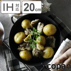 両手グリルパン 20cm IH対応 copan 二層鋼グリルパン （ コパン ガス火対応 オール熱源対応 フライパン グリルフライパン ふっ素加工 20センチ アルミフライパン オーブン対応 トースター対応 魚焼きグリル対応 軽量 軽い おしゃれ ）)のサムネイル