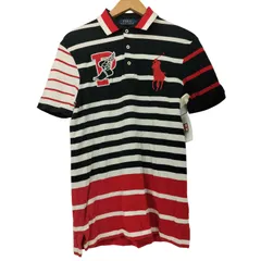 ポロラルフローレン POLO RALPH LAUREN P-WING ウイングフット ビッグポニー 刺繍 ボーダー ポロシャツ メンズ import：XS 