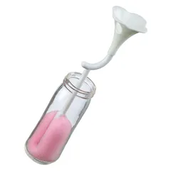 スポンジ 哺乳瓶 くるっと置くだけたっち プラスチック専用 ( 哺乳瓶ブラシ 回転 プラスチック用 ボトルブラシ 赤ちゃん ベビー 哺乳びん ボトル 洗う ブラシ 哺乳瓶洗浄 プラスチック哺乳瓶 ))のサムネイル