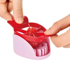 カッター 苺用 いちごカッター フルベジ （ カット スライス いちご用 イチゴ用 ストロベリー 4等分 6等分 切る 簡単 手軽 時短 卓上 下ごしらえ キッチンツール 便利グッズ ）)のサムネイル