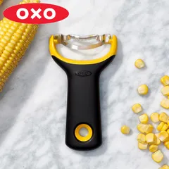 OXO オクソー コーンピーラー ミニ （ とうもろこし 粒取り Y字ピーラー 食洗機対応 Y型ピーラー とうもろこしピーラー コーンカッター とうもろこしカッター 実取り ステンレス刃 ステンレスピーラー ピューラー ）)のサムネイル