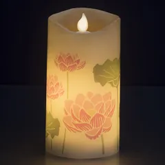 LEDローソク いろはあかり 蓮ハナ 電池式 （ 電子ローソク 電子ろうそく LEDキャンドル 安心 安全 蓮 リビング 洋室 和室 盆提灯 仏壇 お仏壇 神棚 仏具 仏前 ）)