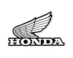 ホンダ HONDA ステッカー ロゴ バイク 車 おしゃれ かっこいい ヘルメット スーツケース カーステッカー ウイング 1972WING mark ホワイト L 