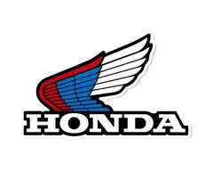 ホンダ HONDA ステッカー ロゴ バイク 車 おしゃれ かっこいい ヘルメット スーツケース カーステッカー ウイング 1972WING mark トリコロール1 L 
