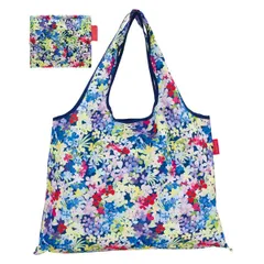 エコバッグ 2way Shopping Bag カラフルフラワー デザイナーズ （ ショッピングバッグ 買い物バッグ マイバッグ エコバック 折りたたみ コンパクト 大容量 マチ広 レジ袋 コンビニ マチ有り マシ無し 軽量 おしゃれ かわいい ）)