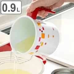 オイルポット 0.9L ホーロー ミニ （ 油ポット 油保存 オイルストッカー 900ml 油こし器 ほうろう 琺瑯 油濾過 油濾し 濾過器 こし網付き 油 ろ過 濾過 油差し 揚げ物 ）)のサムネイル