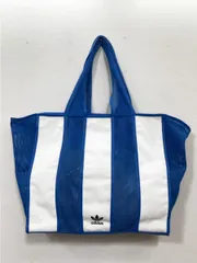 adidas アディダス  メッシュ生地   トート バッグ size/白　青■■レディース