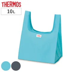 サーモス エコバッグ ポケットバッグ 10L 折りたたみ マチ広 B （ THERMOS 大容量 コンビニサイズ 洗える エコバック マイバッグ マイバック お買い物袋 マチ付き 軽量 折り畳み レジ袋 コンビニ 買い物袋 レジバッグ ） )のサムネイル