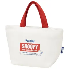 ランチバッグ スエット素材 PEANUTS スヌーピー レトロラベル （ SNOOPY 弁当袋 お弁当袋 お弁当入れ トートバッグ バッグ ポケット付き お弁当箱 弁当 袋 ランチ ミニトート 手提げかばん ）)