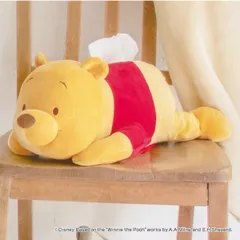 ティッシュケース くまのプーさん ぬいぐるみ ティッシュカバー （ ティッシュホルダー ティッシュ入れ 収納 ホルダー リビング 居間 部屋 車 置き型 ディスプレイ かわいい キャラクター ）)