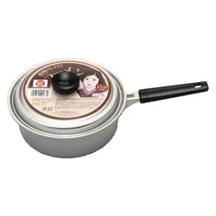 片手鍋 17cm ガス火専用 昭和のレトロ ラーメン鍋 （ ガス火対応 軽量 鍋 なべ 小鍋 17 センチ アルミ鍋 調理鍋 ふた付き 蓋付き 一人鍋 ひとり鍋 ）)のサムネイル