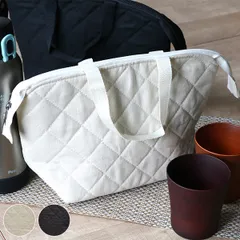 ランチバッグ 保冷 保温 キルト Potter （ 保冷バッグ 保冷ランチバッグ 弁当袋 お弁当袋 お弁当入れ ランチトートバッグ ランチトート お弁当箱 弁当 袋 無地 ホワイト ブラック ） )