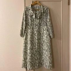 L マタニティ ワンピース 花柄 フリル ワンピース シャツ ロング マキシ お呼ばれ　デート　オフィスカジュアル　食事会　可愛い　お出かけ　上品