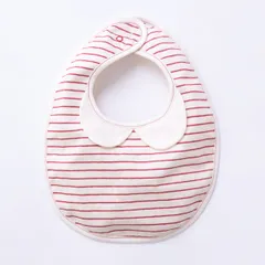 スタイ 丸襟おめかしスタイ ボーダー 綿100％ 日本製 （ よだれかけ ベビースタイ 前掛け エプロン 赤ちゃん プレゼント 女の子 男の子 ベビーエプロン お食事エプロン ベビー かわいい おしゃれ 出産祝い ）)