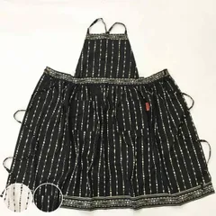 エプロン 綿100％ コットンギャザーエプロン ドロップ ポケット付き kukugoto （ ククゴト 水玉 ドット ボーダー ボーダー柄 キッチンエプロン 前掛け レディース 大人用 ワンピースエプロン ギャザーエプロン 綿 ）)