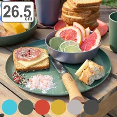 プレート 26.5cm L M&B シャロープレート プラスチック バンブーファイバー （ 食洗機対応 大皿 皿 お皿 バンブー 竹 割れにくい 軽い ビタミンカラー アウトドア キャンプ ピクニック メイン料理 子ども おしゃれ ）)のサムネイル