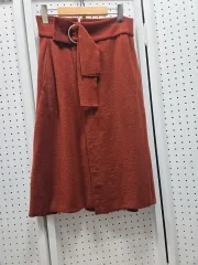 (000964)DEWL レディースリボンベルト POINT ブラウン スカート Free!サイズ