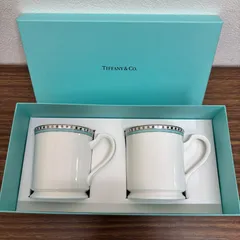 ◎ 未使用　TIFFANY&Co. ティファニー マグカップ ペア Tiffany TIFFANY&Co プラチナブルーバンド