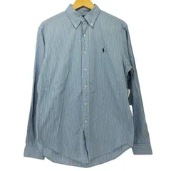 ラルフローレン RALPH LAUREN CLASSIC FIT ポニー刺繍 ストライプ ボタンダウン シャツ メンズ  15 1/2
