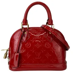 LOUIS VUITTON ルイ・ヴィトン アルマBB レッド ショルダーバッグ M91771 モノグラムヴェルニ  レディース【中古】